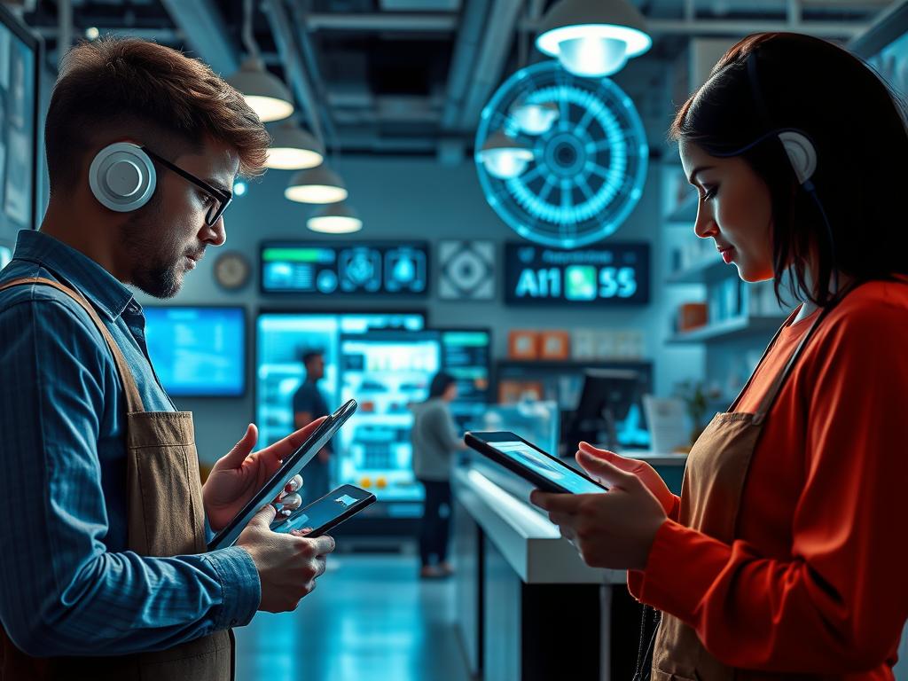 AI adoption in SMBs showing chatbots and inventory management systems AI adoption in SMBs showing chatbots and inventory management systems