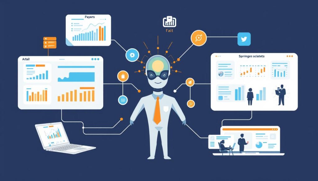 Demonstration of AI SuperAgents simplifying complex business workflows across multiple applications Demonstration of AI SuperAgents simplifying complex business workflows across multiple applications