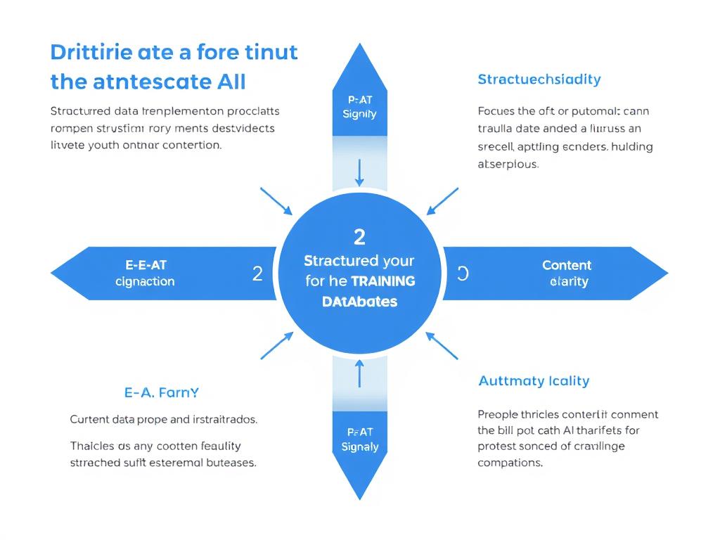 Diagram showing strategies for optimizing content for AI training datasets Diagram showing strategies for optimizing content for AI training datasets