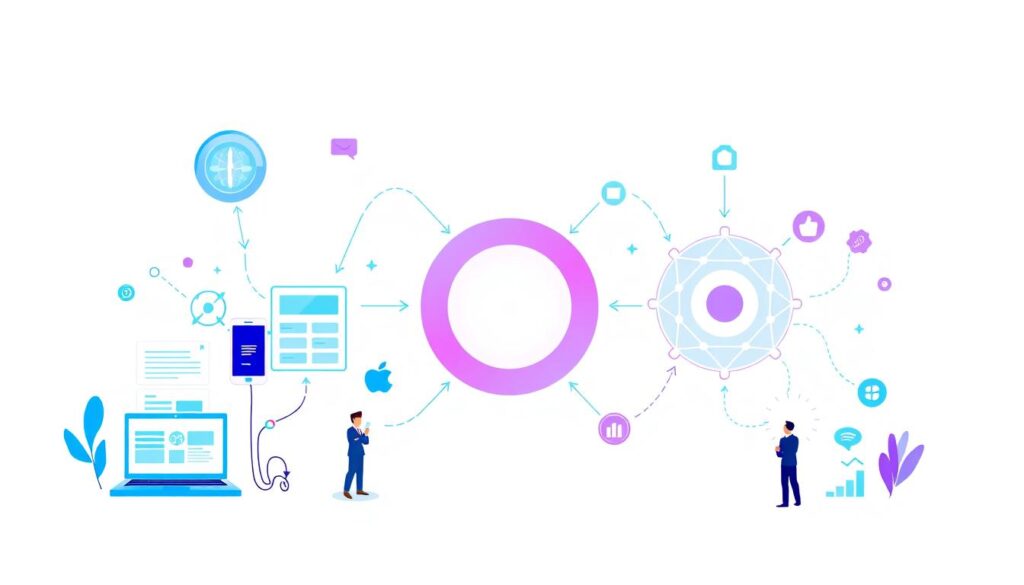 Visual representation of the future of search showing integration of traditional and AI-powered approaches Visual representation of the future of search showing integration of traditional and AI-powered approaches